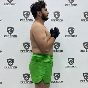 กางเกงขาสั้นผ้าโพลีเอสเตอร์สำหรับผู้ชายกางเกงต่อยมวยแบบลำลองกันรอยยับสำหรับผู้ชายกางเกงต่อยมวยพิมพ์ซับลิเมชัน MMA ดีไซน์100% - Product Image 3