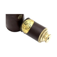 Télescope portable en laiton massif QG Enterprise DLT modèle 10x Zoom avec prisme Bak4, boîte en bois polie, design nautique, pour l'observation des oiseaux