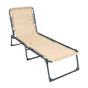سرير قابل للطي محمول وعصري للاستخدام الخارجي، كرسي استرخاء مريح من الفولاذ للشاطئ والتخييم والنزهات وحمامات السباحة - Product Image 1