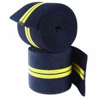 Bandages de genou élastiques 100% laine antidérapants avec logo et couleur personnalisés unisexe taille unique