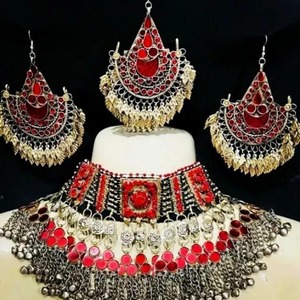 Parures de bijoux cristal pour adultes personnalisé OEM service haute qualité afghan collier boucles d'oreilles fournisseur direct mariage fête porter - Product Image 3