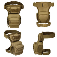 Bolsa Táctica de Pierna Multifuncional Impermeable para Viajes y Actividades al Aire Libre, Riñonera, Bolsa de Cintura MOLLE con Camuflaje