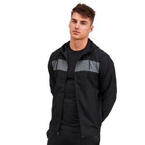 Customized Lightweight Men's Outdoor <b>Windbreaker</b> Jacket <b>Black</b> Waterproof Canvas with Zipper on Sale - Product Image 4