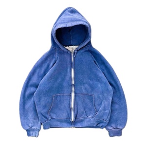 Sweat à capuche de lavage à l'acide thermique de haute qualité 100% coton lourd épaule tombante Double fermeture éclair sweats à capuche personnalisation en gros - Product Image 3