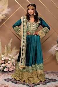 ชุดเดรสแบบอัฟกันคุชีบันจารา คุณภาพดีที่สุด ผ้าสั่งทำพิเศษ กระดุมแบบติดแน่น ตกแต่งด้วยลูกไม้ปักลาย ไซส์ XS ขายส่งแบบดั้งเดิม - Product Image 5