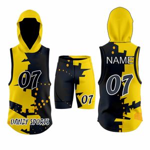 Ensemble de compression d'entraînement pour joueurs de football américain 7v7, style américain, maillots personnalisés sublimés à 7 drapeaux, 100% polyester - Product Image 1