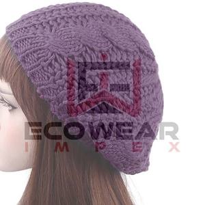 Wholesale Winter Thick Acrylic Cable Custom Knitted Beanie <b>Hat</b> Warm Ear Protection Adjustable for Daily Casual Beach Dot Letter - Product Image 1