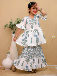 ชุดเดรสเคอร์ติชาราสำหรับเด็กผ้าคอตตอนแท้นุ่มใส่สบายสำหรับใส่ไปปาร์ตี้ - Product Image 5