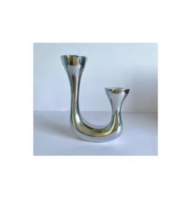 Trending High Selling Candle Stand Silver Plated Metal Candle Holder Home Hotel Villas and Wedding Decorative <b>Lighting</b> Supplies - Product Image 5