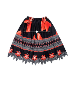 Jupe en coton brodée florale pour femmes Jupe brodée florale mexicaine: Fiesta Latina Fashion Skirt Mexican - Product Image 6