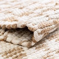 Vente en gros Tapis de sol de salon modernes lavables 100% jute et coton tissés à la main