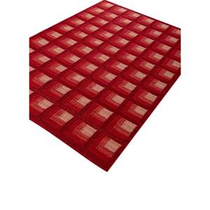 Alfombras de Lana Rojas y Naranjas con Diseño de Damas, Rectangulares de Gran Tamaño 9x12, Patrón Geométrico Clásico para Entrada del Hogar, Regalo - Modelo ADWL-13024 - Product Image 2
