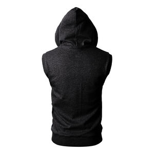 Vente en gros de vêtements de fitness avec logo personnalisé Sweat à capuche sans manches épais pour homme - Product Image 6