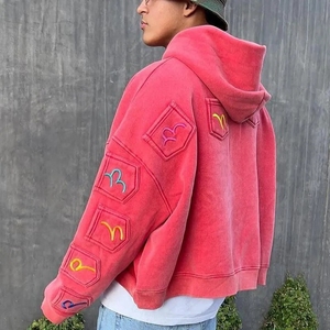 Vente en gros de sweats à capuche 100% coton éponge française lavés à la pierre pour hommes vintage délavés à l'acide surdimensionnés Boxy Fit Lose Hoodies - Product Image 2