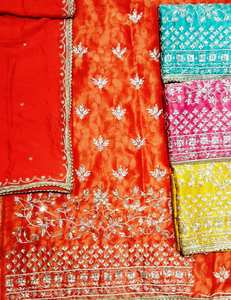 Diseñador moderno sin coser bordado a mano brillo seda protección solar indio pakistaní fiesta trajes mujeres moda-adelante - Product Image 2