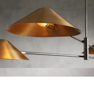 Mi siècle moderne Antique 4 lumière en laiton brut Spoutnik pendentif lustre luminaire moderne en laiton éclairage pour plafond décor - Product Image 3