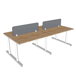 Contemporary Minimalist 4-seater <b>Foldable</b> Cluster <b>Office</b> <b>Desk</b>-Melamine Finish - Product Image 6