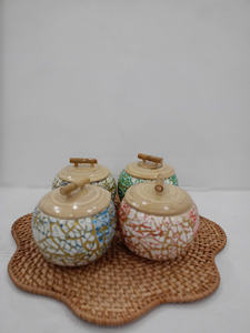 ACCESSOIRES DE CUISINE boîte laquée Boîte cadeau et artisanale laquée en bambou et coquille d'oeuf - Product Image 3