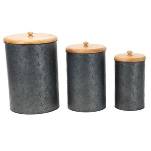 Vente en gros de boîtes en métal classiques, élégantes et neuves pour la cuisine, lot de 2 boîtes en métal de créateur faites à la main de belle qualité - Product Image 3
