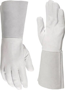 Guantes de cuero de vaca de doble seguridad de diseño personalizado para construcción industrial y equipo de protección de soldadura - Product Image 6