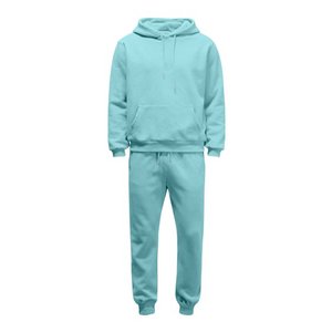 Ensemble de survêtement décontracté pour femmes, 2 pièces, couleur unie, sweat à capuche en polaire, pantalon de jogging athlétique, 100% coton avec poches - Product Image 2