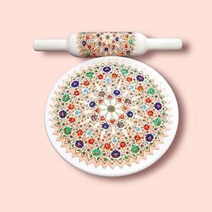 Tabla rodante de mármol Hite con diseño de flores impresas, tabla rodante de mármol y PIN y precio al por mayor - Product Image 5