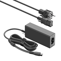 Adaptor Daya AC DC Eksternal 65W dengan Input AC 3-Pin Ber grounding, Catu Daya Desktop