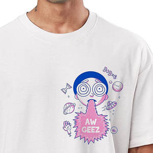 Camiseta de algodón de diseño clásico para hombre, camisa de cuello redondo personalizado con hombros al descubierto, talla grande, lisa, a la venta - Product Image 3