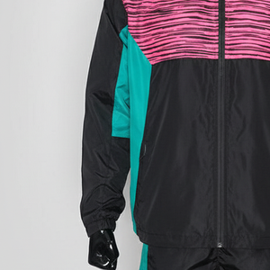 Survêtements coupe-vent réglables en nylon imprimé léger et personnalisé vente en gros d'hiver ensemble de deux pièces à blocs de couleurs pour hommes streetwear - Product Image 3