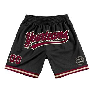 Industrie Direct Engro Sportswear Short de basket-ball personnalisé noir marron authentique Short de basket-ball rétro - Product Image 1