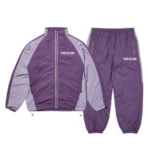 Survêtement pour homme sur mesure en gros, veste zippée à col montant et pantalon, entraînement en plein air, vêtements de sport personnalisés par sublimation - Product Image 1