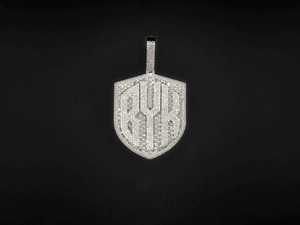 Moissanite Diamond Sparkling Pendant Iced Out 925 Sterling <b>Silver</b> Hip Hop Luxury Statement Party Wear Pendant For Men Women - Product Image 2