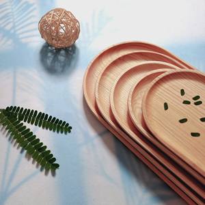 Plateau de service en bois de frêne, couleur naturelle, plateau pour aliments secs, fruits, collations, vaisselle de haute qualité par Vitrapro - Product Image 2