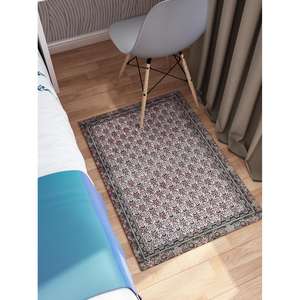 Turkish Design Printed Rug, Elegant Pattern Soft Area Rug, Farmhouse Decor,Chenille Rug - Product Image 2