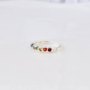 Nuevo estilo de moda, anillo de meditación de Chakra de Plata de Ley 925 para mujer, Natural piedra preciosa, cristal chapado en rodio - Product Image 4