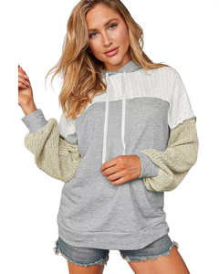 Vente en gros de sweats à capuche surdimensionnés tricotés pour femmes sweats à capuche pulls vintage pour femmes sweat à capuche léger - Product Image 6