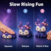 Jouet anti-stress Kawaii en forme de cerf étoilé, à remontée lente, doux et compressible, pour la décoration de bureau et les cadeaux de fête