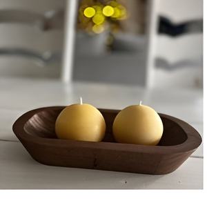 Premium Hand-<b>Carved</b> Wooden Dough Bowl Sustainable and Elegant for Parties and <b>Candle</b> Fragrance WholesaleCow Wood Dough Bowl - Product Image 4
