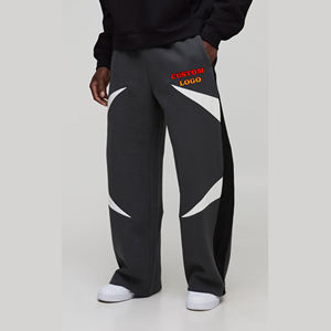 กางเกงผ้าฝ้ายขาตรงสำหรับผู้ชายกางเกงทรงแบ็กกี้ผ้าฝ้าย100% สั่งติดป้ายได้ตามต้องการ - Product Image 1