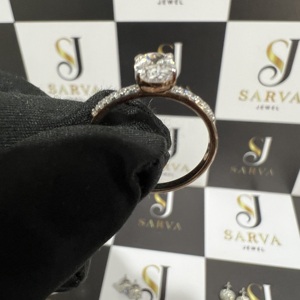 Bague fantaisie en diamant Moissanite VVS certifiée IGI S925 argent 14 carats 18 carats or massif taille ovale diamant Moissanite anneaux pour mariage - Product Image 6