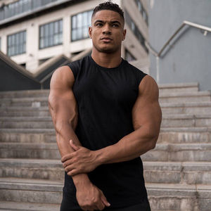 Débardeur de sport pour homme grande taille avec logo personnalisé, respirant, séchage rapide, pour la salle de sport, le fitness, décontracté et pour la course à pied, sans manches, été - Product Image 5