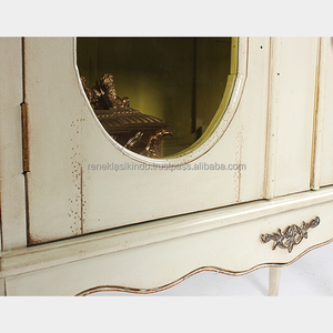 Serie de Armarios de Madera Indonesia 5003 Hechos de Madera de Caoba de Alta Calidad con Puertas de Vidrio Transparente - Product Image 6