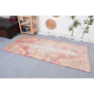 พรมตุรกีวินเทจ ขนาด 3.2x7.2 ฟุต พรมลายดอกไม้สีเบจ - Product Image 3