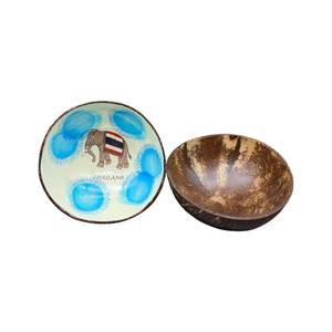 Ensemble de bols en coquille de noix de coco modernes faits à la main, ornement antique naturel laqué de haute qualité, décor de fête de stockage de nourriture écologique - Product Image 6