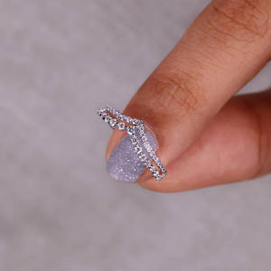 Anillo de aniversario de boda de diamante cultivado en laboratorio redondo de marquesa elegante, regalo de cumpleaños perfecto personalizable para mujer - Product Image 1