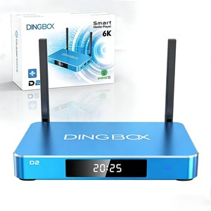 2026 Selling Dingbox D2 6K 4GB DDR3 Memory 64GB Android 12 Streaming <b>Tv</b> Box with Voice <b>Control</b> <b>Remote</b> - Product Image 2