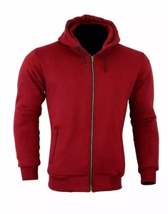 Sweats à capuche pour hommes avec fermeture éclair, en coton mélangé, basiques, de haute qualité, lourds, surdimensionnés, vêtements d'hiver, vente en gros OEM - Product Image 1