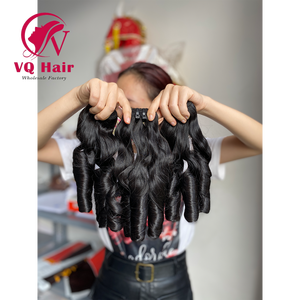 Venta al por mayor de extensiones de cabello Remy vietnamita Virgen sin procesar paquetes rizados hinchables cutícula alineada vendedores humanos de alta calidad - Product Image 3