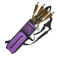 ESHALZ IMPEX – Carquois de tir à l'arc en cuir de vachette multicolore avec pochette à flèches, équipement de chasse à porter au dos pour arc classique