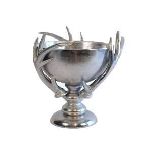 Bol de service rond en métal argenté fabriqué à la main Accent décoratif exclusif parfait pour les repas traditionnels à la maison - Product Image 5